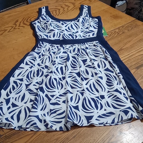 LILLY PULITZER DRESS 2 Womens NAVY BLUE WHITE New Summer Party Casual - Picture 1 of 12